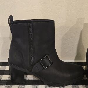 UGG Black Ankle Boots with Buckle